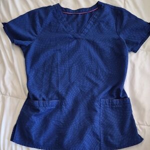 Blue V-Neck Women's Top